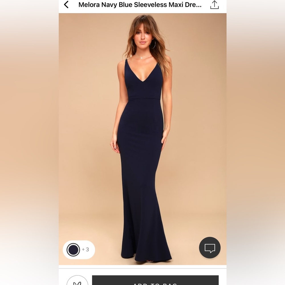 Lulus navy mermaid dress